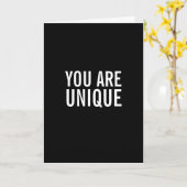 U bent Uniek Grappig Wenskaart Kaart (Gele Bloem)