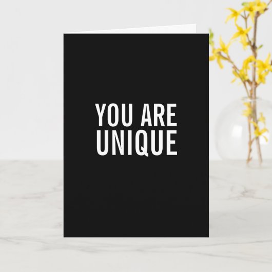 U bent Uniek Grappig Wenskaart Kaart (Gele Bloem)