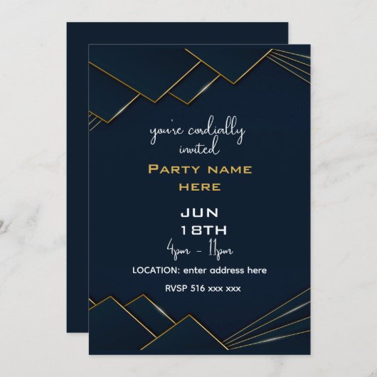 U bent van harte uitgenodigd aanpassen kaart (Voorkant / Achterkant)