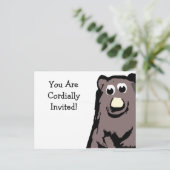 U bent van harte uitgenodigd briefkaart (Staand voorkant)