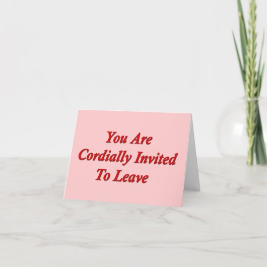 U bent van harte uitgenodigd om te vertrekken (Voorkant)