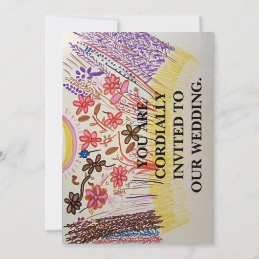 U BENT VAN HARTE UITGENODIGD VOOR ONZE BRUILOFT. KAART (Voorkant)