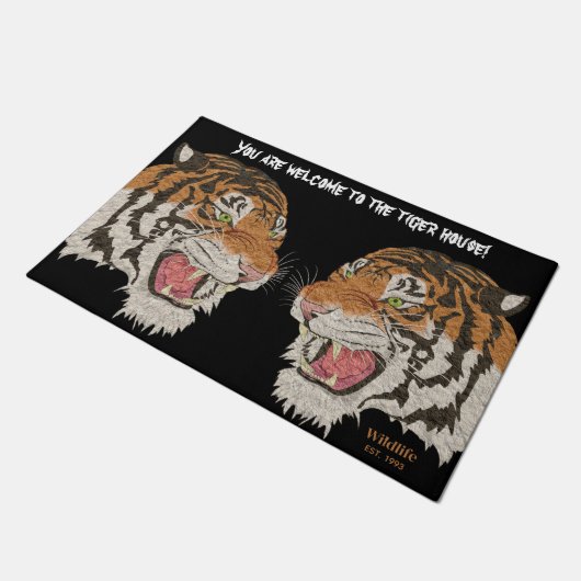 U bent van harte welkom in het beroemde tijgerhuis deurmat (Schuin)