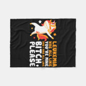 U bent van mij, alstublieft Unicorn Leukemie Bewus Fleece Deken (Voorkant (Horizontaal))