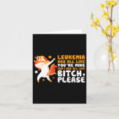 U bent van mij, alstublieft Unicorn Leukemie Bewus Kaart (Gele Bloem)