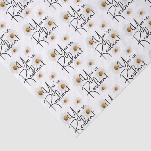 U bent veerkrachtig Daisy Tissue Paper Tissuepapier (Detail)