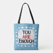U bent voldoende Canvas tas (Achterkant)