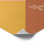 U bent voldoende geometrische kunst, aardewoestijn poster (Hoek)