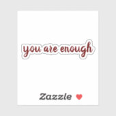 U bent voldoende, in rode tekst Valentijnse sticke Sticker (Vel)