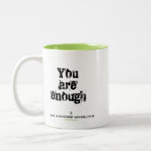 U bent voldoende koffie-Mok Tweekleurige Koffiemok (Links)