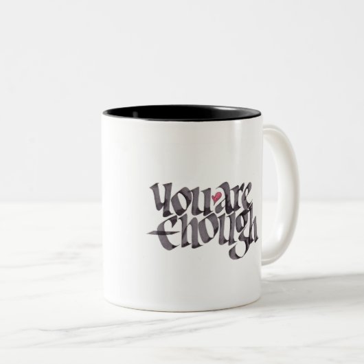 U bent voldoende Mok voor kalligrafie (Voorkant rechts)