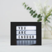 U bent voldoende (Neon) Briefkaart (Staand voorkant)