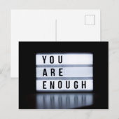 U bent voldoende (Neon) Briefkaart (Voorkant / Achterkant)