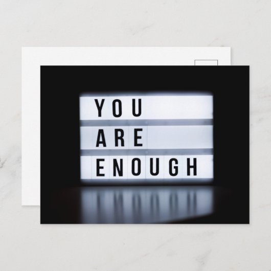 U bent voldoende (Neon) Briefkaart (Voorkant / Achterkant)