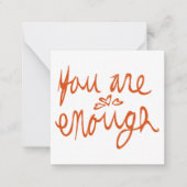 U bent voldoende Valentijn Notitiekaartje (Voorkant)