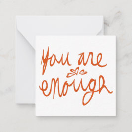 U bent voldoende Valentijn Notitiekaartje