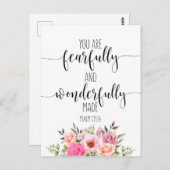 U bent vreeswekkend en wonderbaarlijk, Psalm 139:1 Briefkaart (Voorkant / Achterkant)