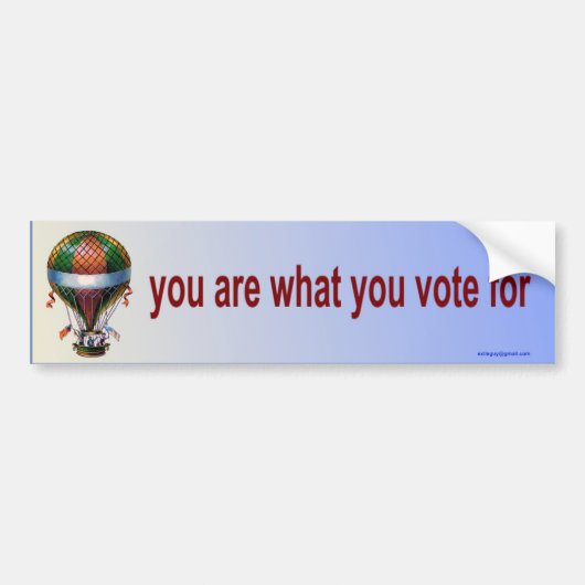 u bent waar u voor stemt bumpersticker (Voorkant)