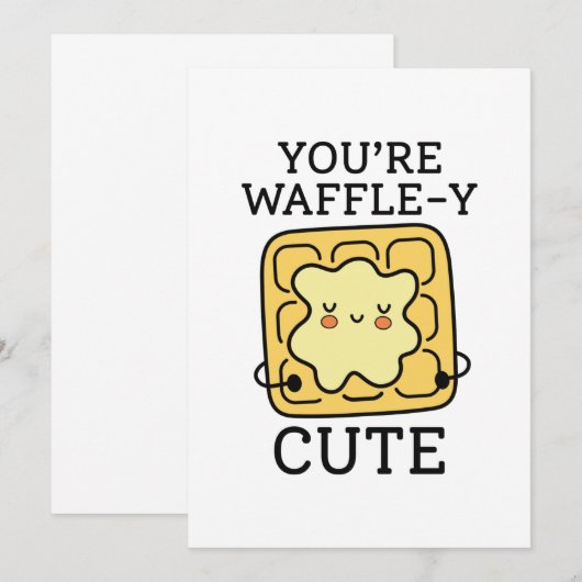 U bent Waffle-Y Cute Bedankkaart (Voorkant / Achterkant)
