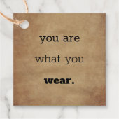 U bent wat u Draag - Logo kleding ophangen Label (Voorkant)