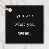 U bent wat u Draag - Logo kleding ophangen Label (Voorkant)