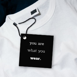 U bent wat u Draag - Logo kleding ophangen Label
