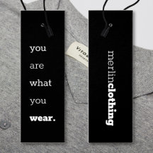 U bent wat u Draag - Logo kleding ophangen Label