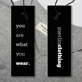 U bent wat u Draag - Logo kleding ophangen Label Mini Visitekaartjes