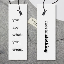 U bent wat u Draag - Logo kleding ophangen Label