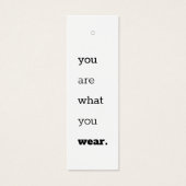 U bent wat u Draag - Logo kleding ophangen Label Mini Visitekaartjes (Voorkant)