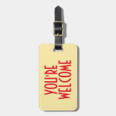 U bent welkome Bagagelabel met lederen riem (Voorkant verticaal)