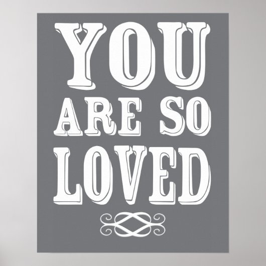 U bent zo geliefd van het Poster Nursery Wall Prin (Voorkant)