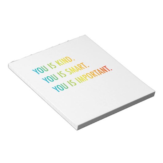 U bent zo slim dat u belangrijk bent notitieblok (Schuin)