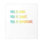 U bent zo slim dat u belangrijk bent notitieblok (Voorkant)