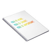 U bent zo slim dat u belangrijk bent notitieboek (Rechterzijde)