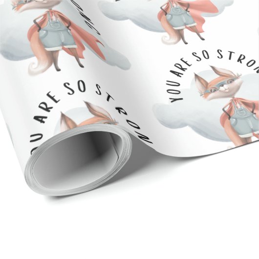 U bent zo sterk dat u papierbladen met vossen verp cadeaupapier (Rol Hoek)