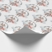 U bent zo sterk dat u papierbladen met vossen verp cadeaupapier (Hoek)