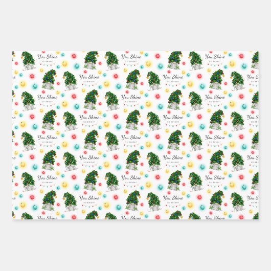 U bent zo'n fel glanzend papier aan het vormen inpakpapier vel (Voorkant)