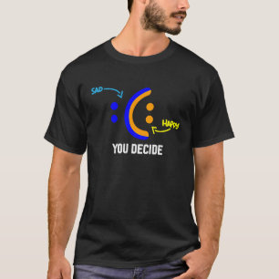 U beslist tussen gelukkig gezicht of zacht gezicht t-shirt