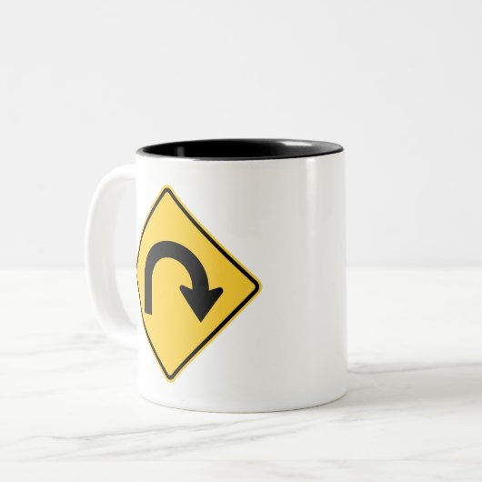 U-bocht symbool mok (Voorkant links)