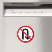 U bocht verboden | Rood cirkelteken | Magneet (Insitu (Vaatwasser))