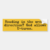 U-bochten Bumpersticker (Voorkant)