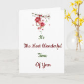 **U* CHRISTMAS MAKEN **SPECIAAL** ELK JAAR KAART (Gele Bloem)