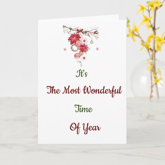 **U* CHRISTMAS MAKEN **SPECIAAL** ELK JAAR KAART (Gele Bloem)