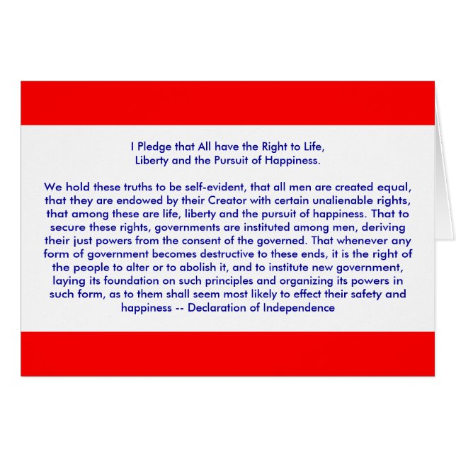 !!! U Creëer Onafhankelijkheidsverklaring (Voorkant Horizontaal)