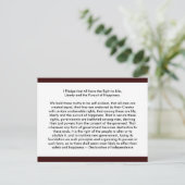 !!! U Creëer Onafhankelijkheidsverklaring Briefkaart (Staand voorkant)