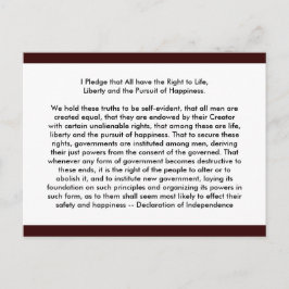 !!! U Creëer Onafhankelijkheidsverklaring Briefkaart