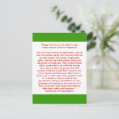 !!! U Creëer Onafhankelijkheidsverklaring Briefkaart (Staand voorkant)