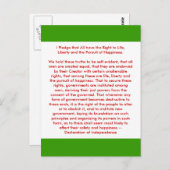 !!! U Creëer Onafhankelijkheidsverklaring Briefkaart (Voorkant / Achterkant)