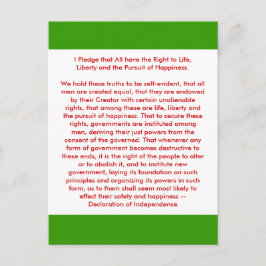 !!! U Creëer Onafhankelijkheidsverklaring Briefkaart